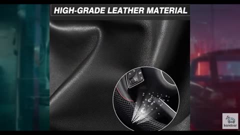 KAFEEK Steering Wheel Cover, Universal 15 inch, Microfiber Leather Viscose, Bre