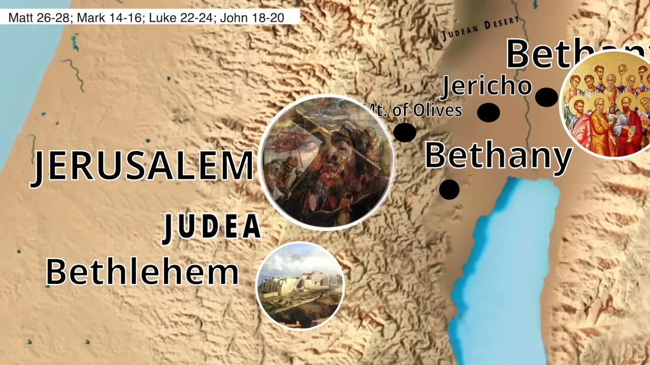 The Entire Life of Jesus on a Map