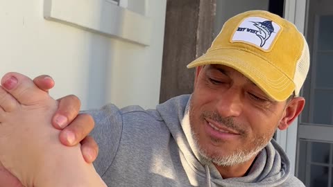 Husband Uses Power Drill for At-Home Pedicure