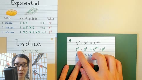 Indice I and why 0^0 = 1