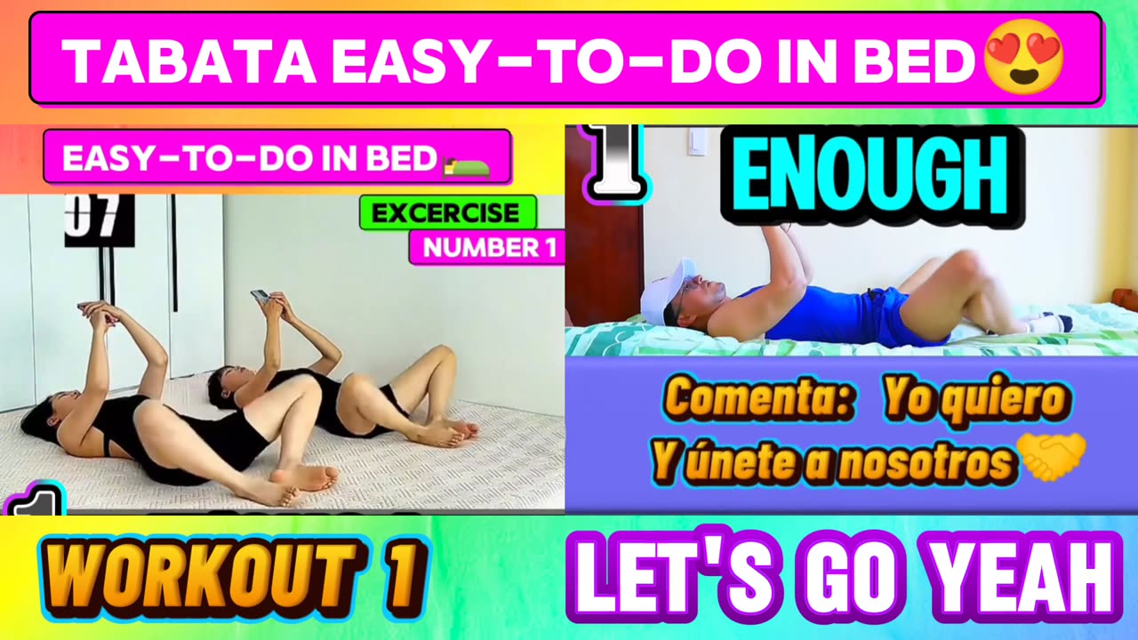 🟣TABATA EASY-TO-DO IN BED😍YEAH🥳💪🤝