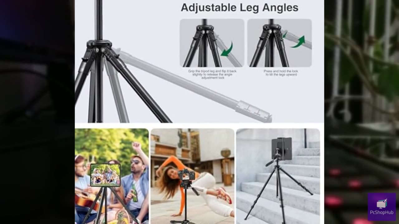 elitehood 63" Tripod for Camera and iPad Video Recording, Compact Travel Outdoor