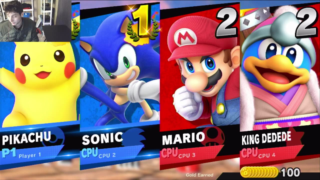 King Dedede And Mario VS Sonic And Pikachu The Pokemon In A Super Smash Bros Ultimate Match