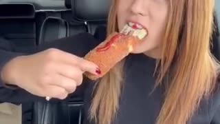 Breaking: ALWAYS LOCK YOUR CAR DOORS WHILE EATING! #shorts #mukbang #food