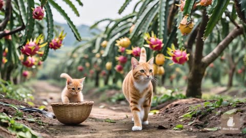 Mama Cat Trims Fur on the Farm and Makes Tiger Hat For Kittens At Home🐾🎩🐯_2 Top watch