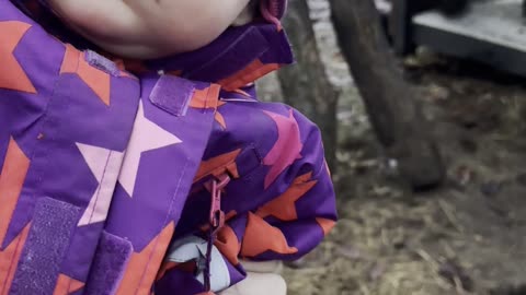 Baby Kayla Smiling at Her Bunny Buddies 🐰😊