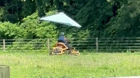 Improvise Cutting Grass in the Heat