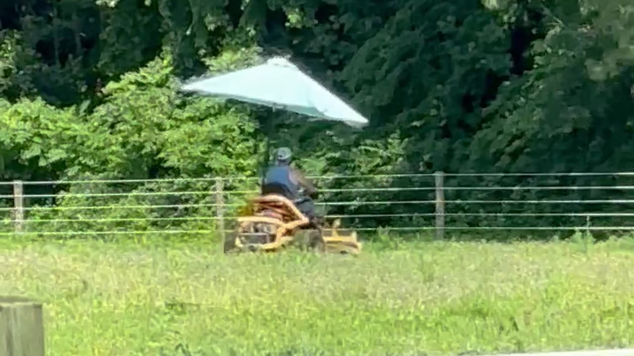 Improvise Cutting Grass in the Heat