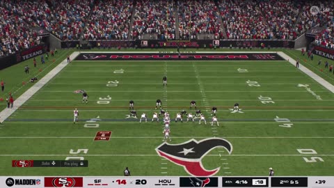 NFL Week 8 49ers @ Texans Madden 26 - HDR
