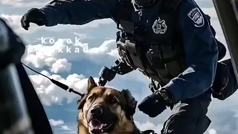 US MILITARY dogs parachute out airpLanes and rappeL down from helicopters