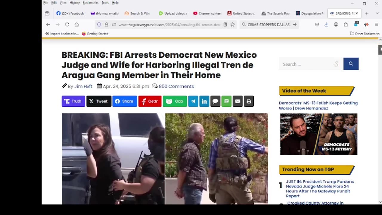 FBI Arrests Democrat New Mexico Judge and Wife for Harboring Illegal Tren de Aragua Gang Member