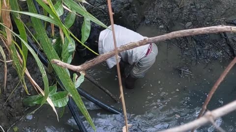 No Motor, No Power! 💧 Taking River Water to Well – Real Village Technique 🔧 | MUST WATCH