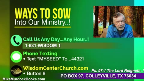 Re-Air: Wisdom Moments With Mike Murdock..!!!