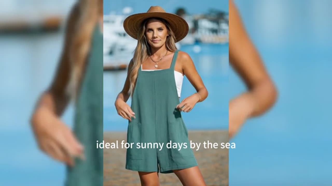 Casual Sleeveless Jumpsuit with Pockets!Summer Romper 2025.