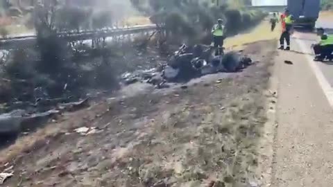 The scene of the accident where Diogo Jota allegedly lost his life