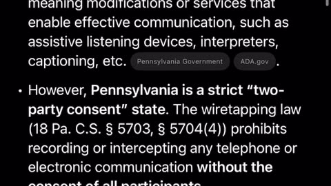 ADA accommodation and PA law