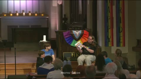 This woke "church" in Canada hosted a reading of an LGBTQ book called 'The Rainbow Parade'...