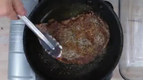 Keto Parmesan Mozzarella-Crusted Rib Eye Steak Recipe
