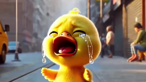 Cute duck playing with balloons reminds her of her family丨CAT丨CUTECAT丨AI丨AICAT丨PUPPY丨