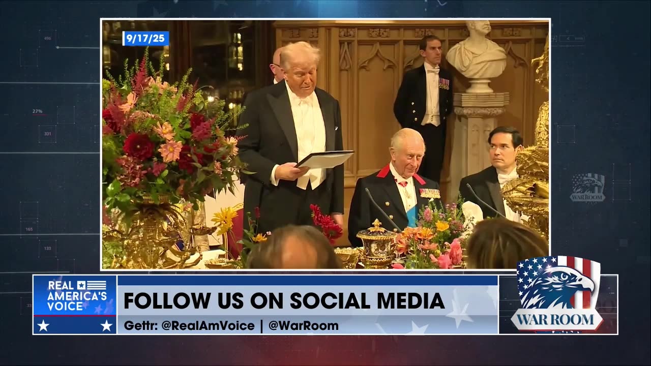 President Trump attends banquet dinner with King Charles during second state visit to U.K.