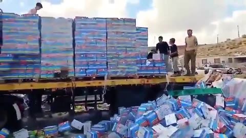 Zionists targeting aid supplies to Gaza, destroying them during delivery