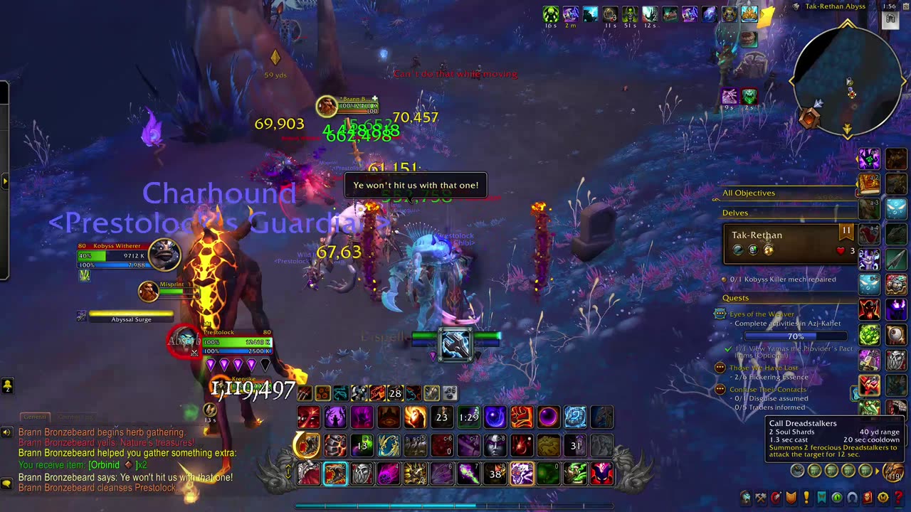 World of Warcraft Tak Rethan Abyss Level 11 Delve Season 3 Warlock Solo