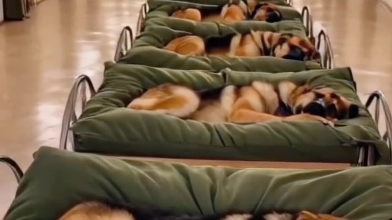 The Highest Realm of Sleeping; German Shepherds Sleeping Collectively