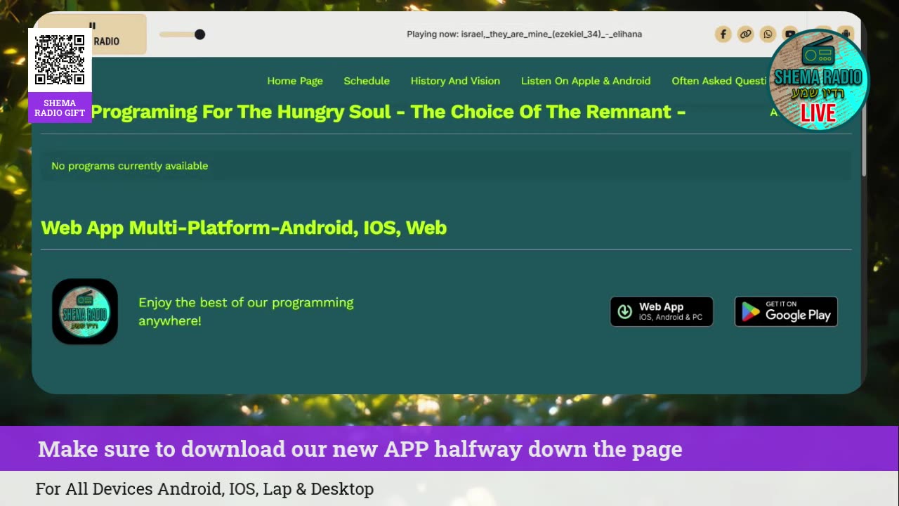 Shema Internet Radio Live Daily Stream