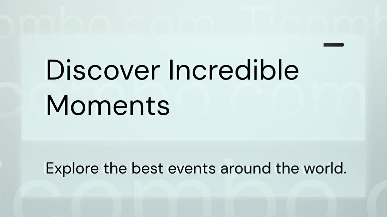 Ticombo - Global Event Tickets Many GEOs!