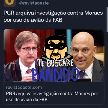 A facção PGR arquiva investigação contra Alexandre de Moraes por uso de avião da FAB