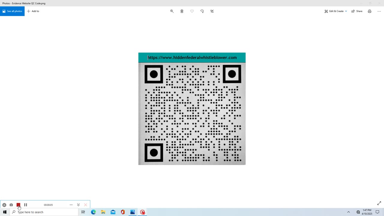Evidence Website QC Code