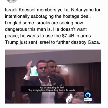 Even Netanyahu's Own People Don't Want Him: "All He Wants Is War!"