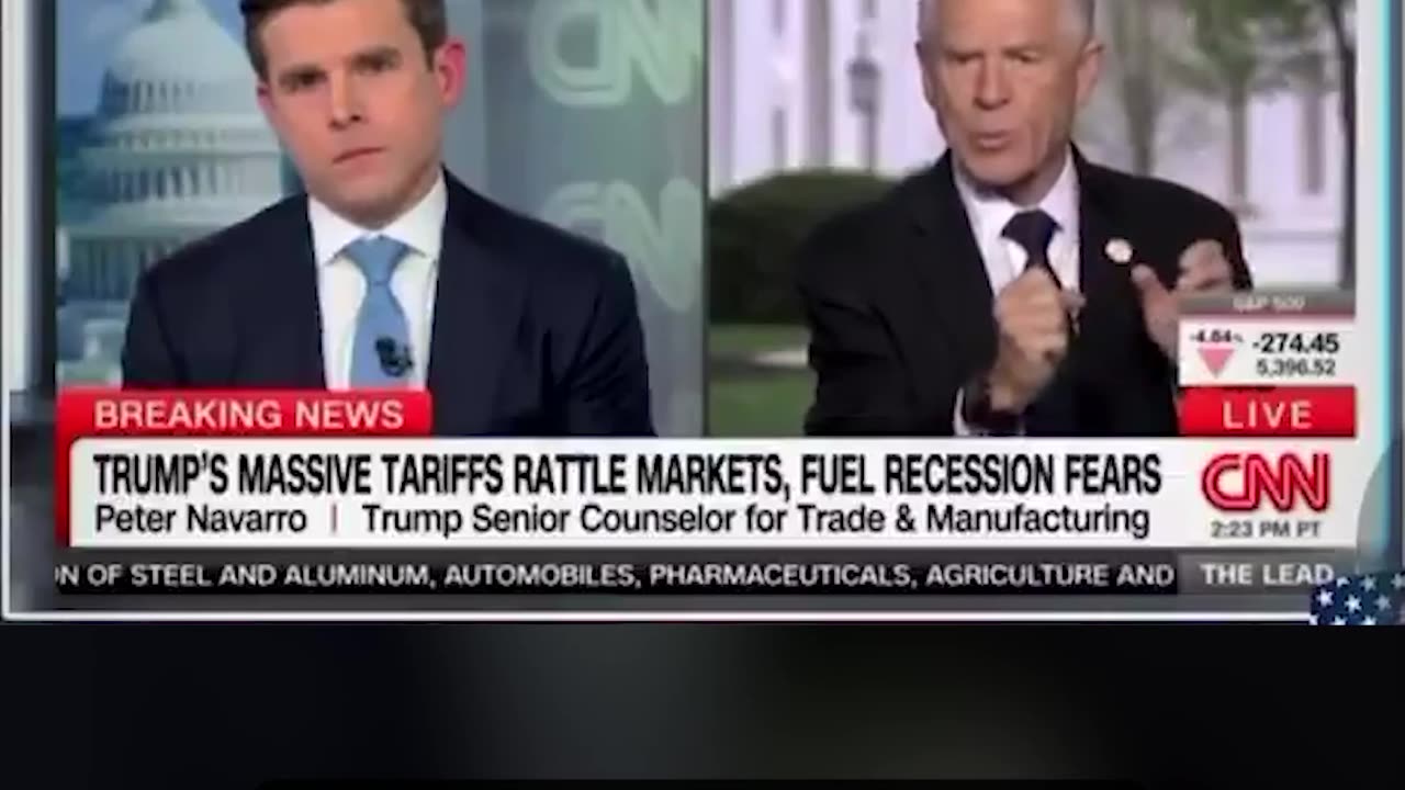 Peter Navarro explaining the tariffs
