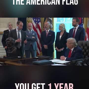 President Trump: If You Burn the American Flag, You Get 1 Year in Jail