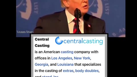 PRESIDENT TRUMP - WHAT MAKES A MOVIE GOOD? - GREAT ACTORS - IT'S ALL CENTRAL CASTING!!