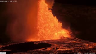 Lava is being hurled from Hawaii's Kilauea volcano as it undergoes its most recent eruption