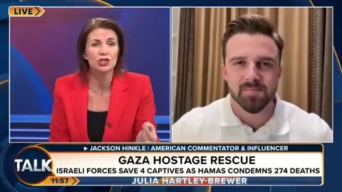 Jackson Hinkle vs FIERY CLASH with Unfriendly Zionist Julia Hartley-Brewer