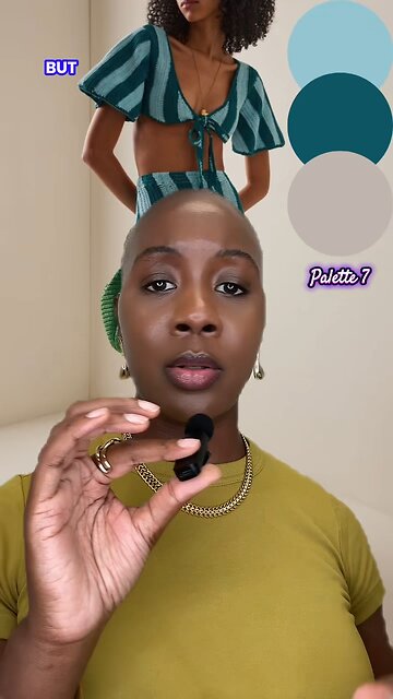 Palette 7 for this turquoise color combo outfit by Mikara Reid || MIIEN Consultancy