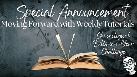 Special Announcement re Weekly Tutorials