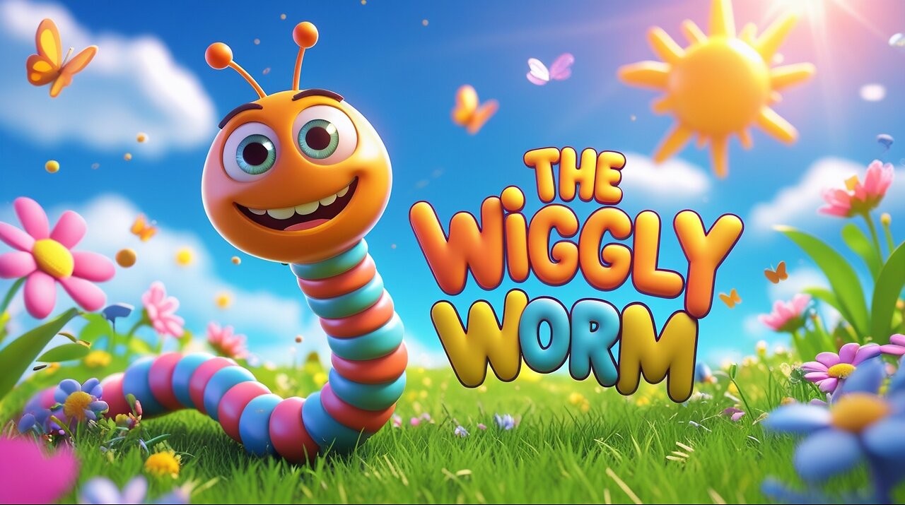The Wiggly Worm 🐛 | Fun Nursery Rhyme for Kids | Sing Along & Learn!