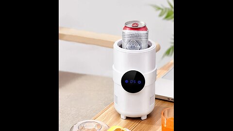 Mini & Portable Electric Beverage Cooling and Heating Cup Holder, 5°C to 55°C, for Beer Tea & More