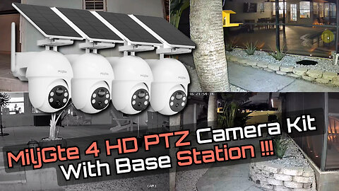 MiljGte Q1 Solar Security Camera 4-Cam Kit With Base, 2K, Color, Night Vision, No Sub, Full Review