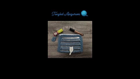 Soda tab crocheted make-up bag