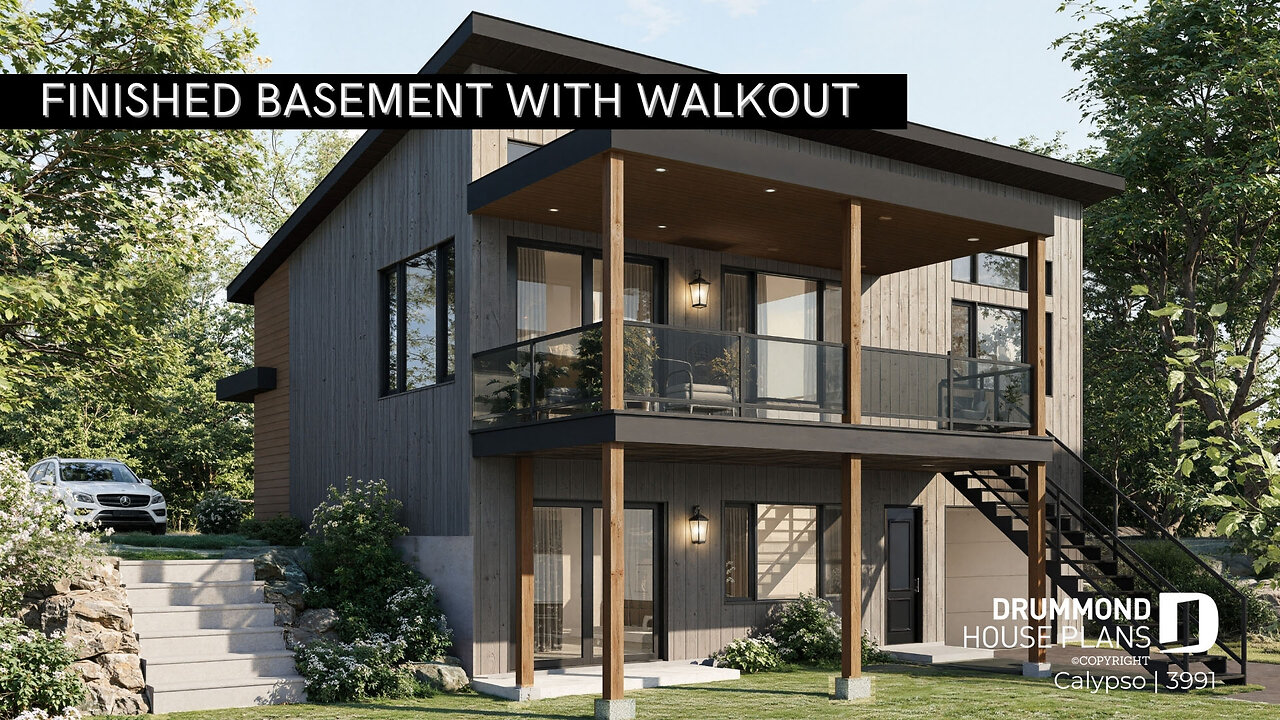 Calypso Chalet Plan | Stunning Windows with Walk-Out Basement by Drummond House Plans