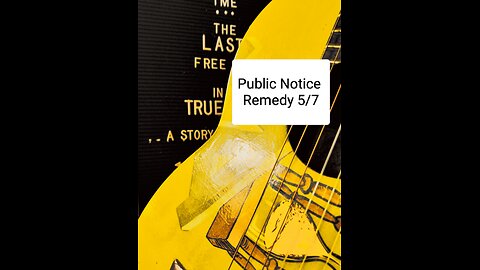 Public Notice -Problem? Reaction* Solution! 5of7