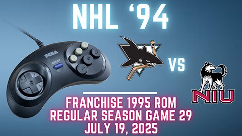 NHL '94 Franchise League (1995) - Sharks (Len) at Huskies (niuhuskie224) {Genesis} Game 29 (OT!)