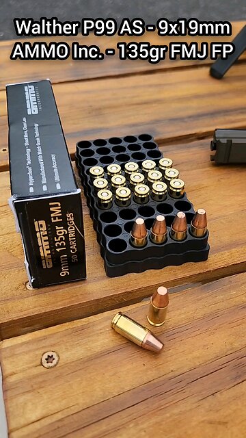 [Chrono] (9x19mm) Walther P99 AS Final Edition - AMMO Inc 135gr FMJ FP