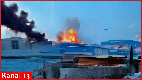 Moment of strike： Ukrainian drones hit another Russian military facility 1,200 km from the border