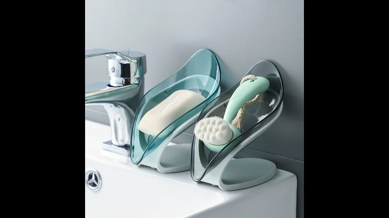 Self-draining Soap Dish, with Minimalist Design, for Sink, Bathtub & More (2-Pack)