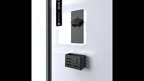 Magnetic Fridge-mounted Bottle Opener & Cap Catcher, for Kitchen, Bar, Gift & More